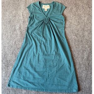 Serengeti Organic Cotton Teal Dress‎ Womens Small Casual Knit